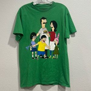 Ripple Junction Bob's Burgers Family Green T-Shirt Size Medium